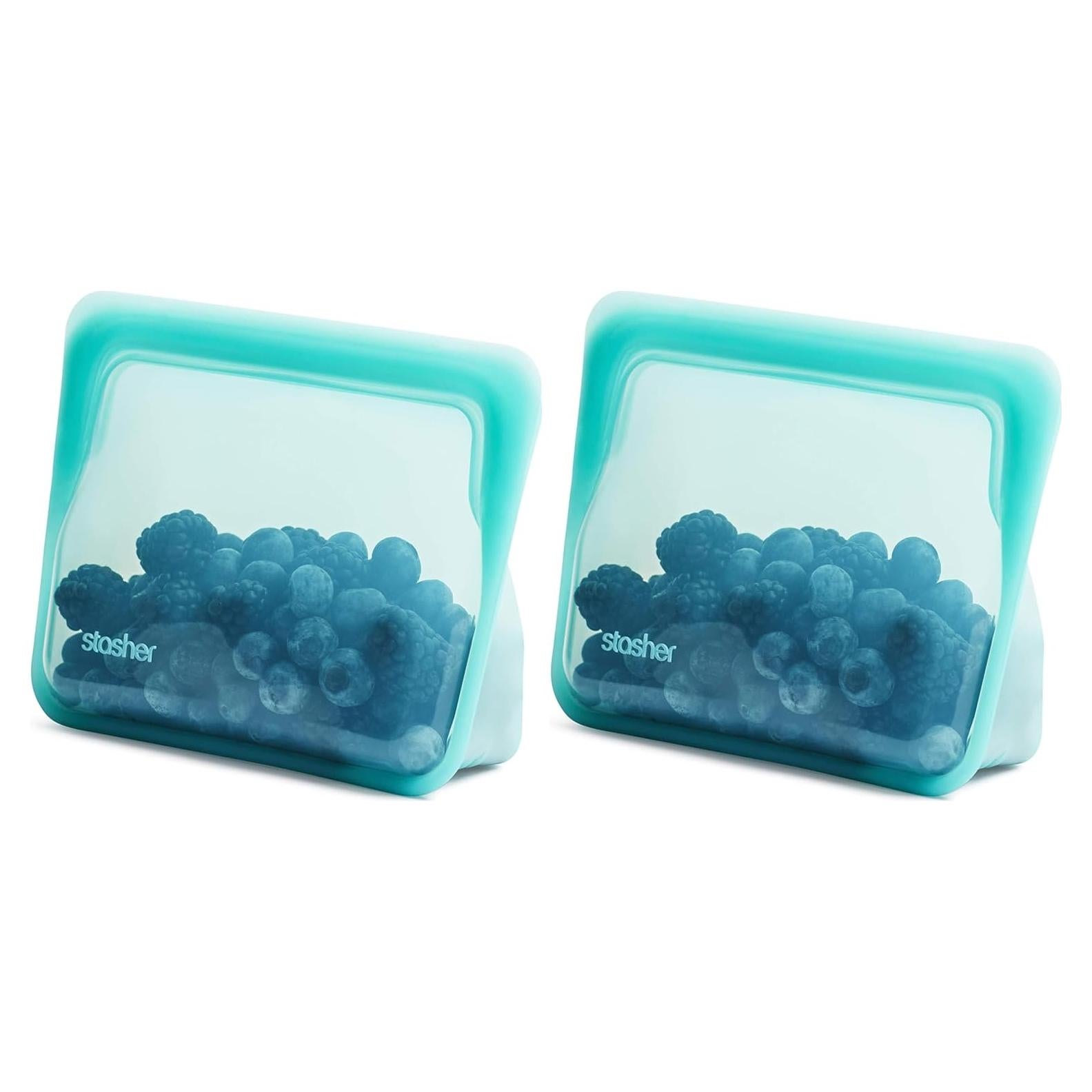 Bolsa Mini de Almacenamiento Stasher 2-Pack 0.82 kg Aqua