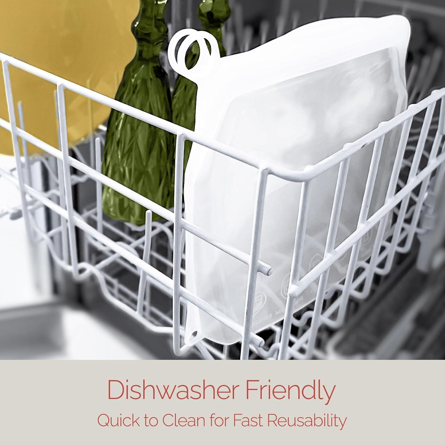 Bolsas de Silicona Reutilizables Reli. 1000ml, 2 Paquete, Transparente