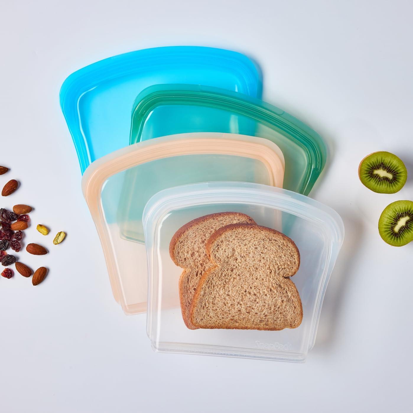 Bolsas Reutilizables SnapPack MODERN-X 2-Pack Silicona Durazno