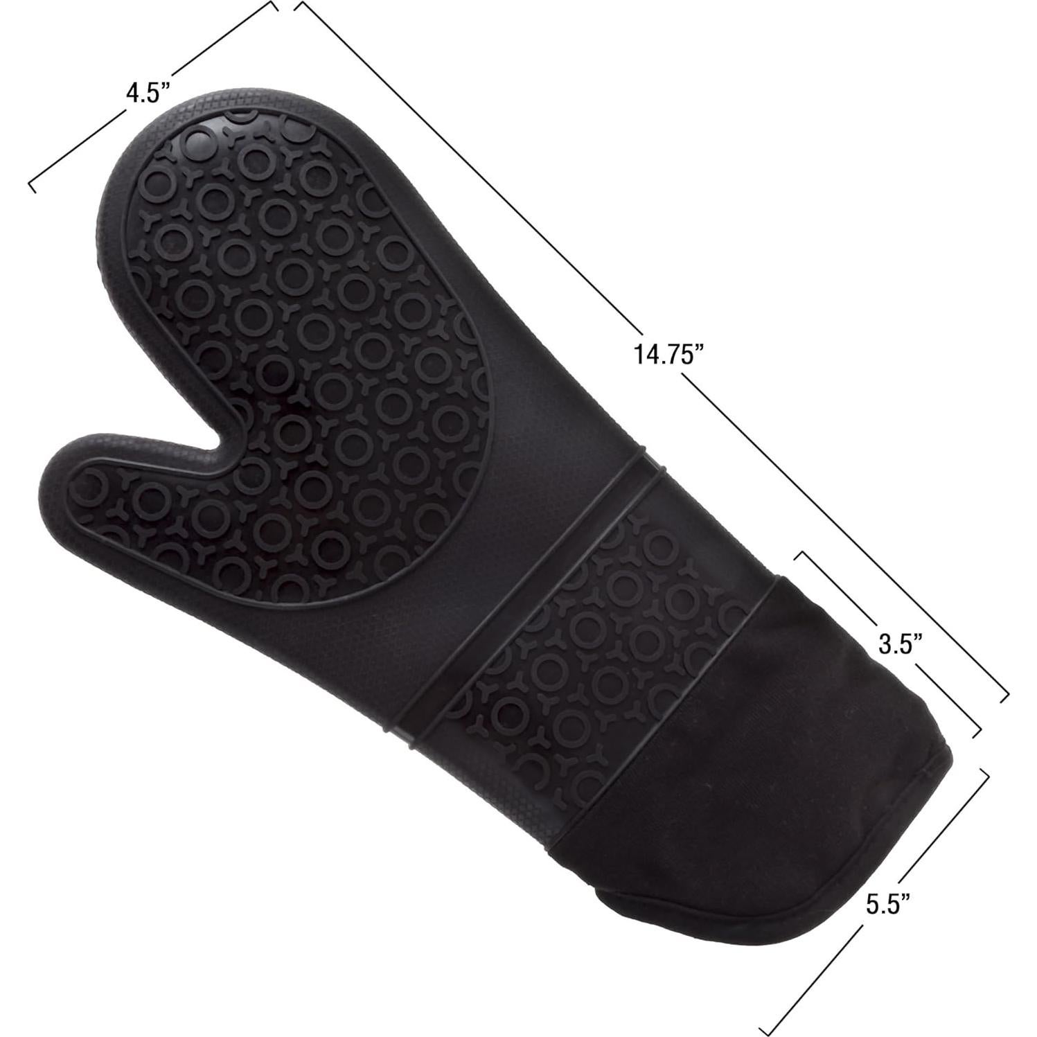 Manoplas de Horno Silicona Lavish Home Extra Largas Resistentes Calor