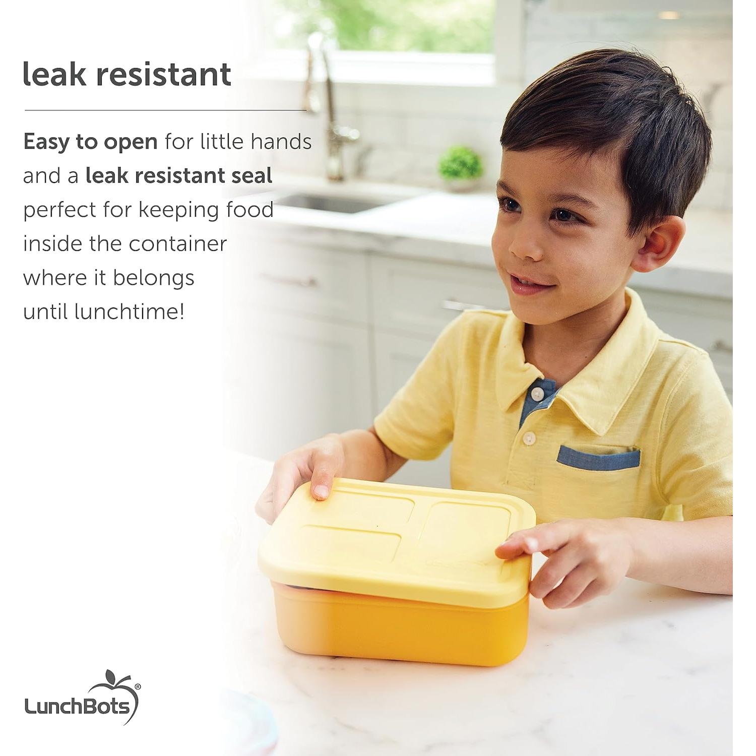 LunchBots Build -a- Bento Lunch Box, Silicone Bento Box for Kids, Multi-Compartment Lunch Container, Oven & Dishwasher Safe, BPA Free, 32 oz - Tie Dye Pink