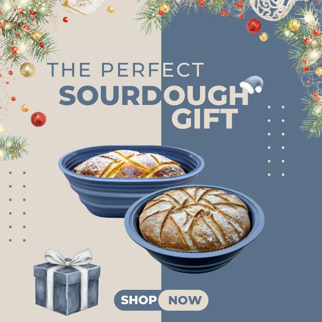 Cesta de Banneton de Silicona Sourdough Whisper 24.1 cm Azul