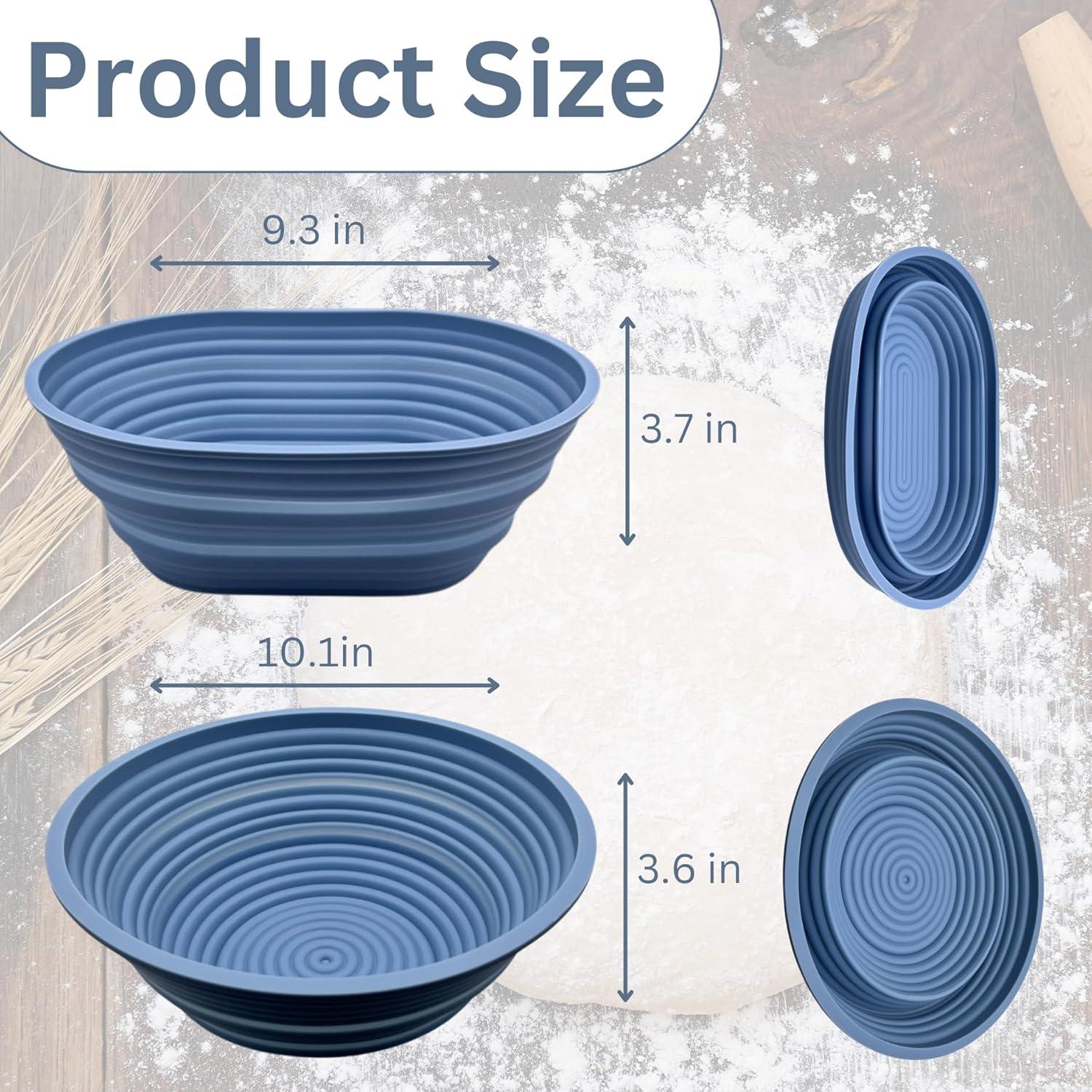 Cesta de Banneton de Silicona Sourdough Whisper 24.1 cm Azul