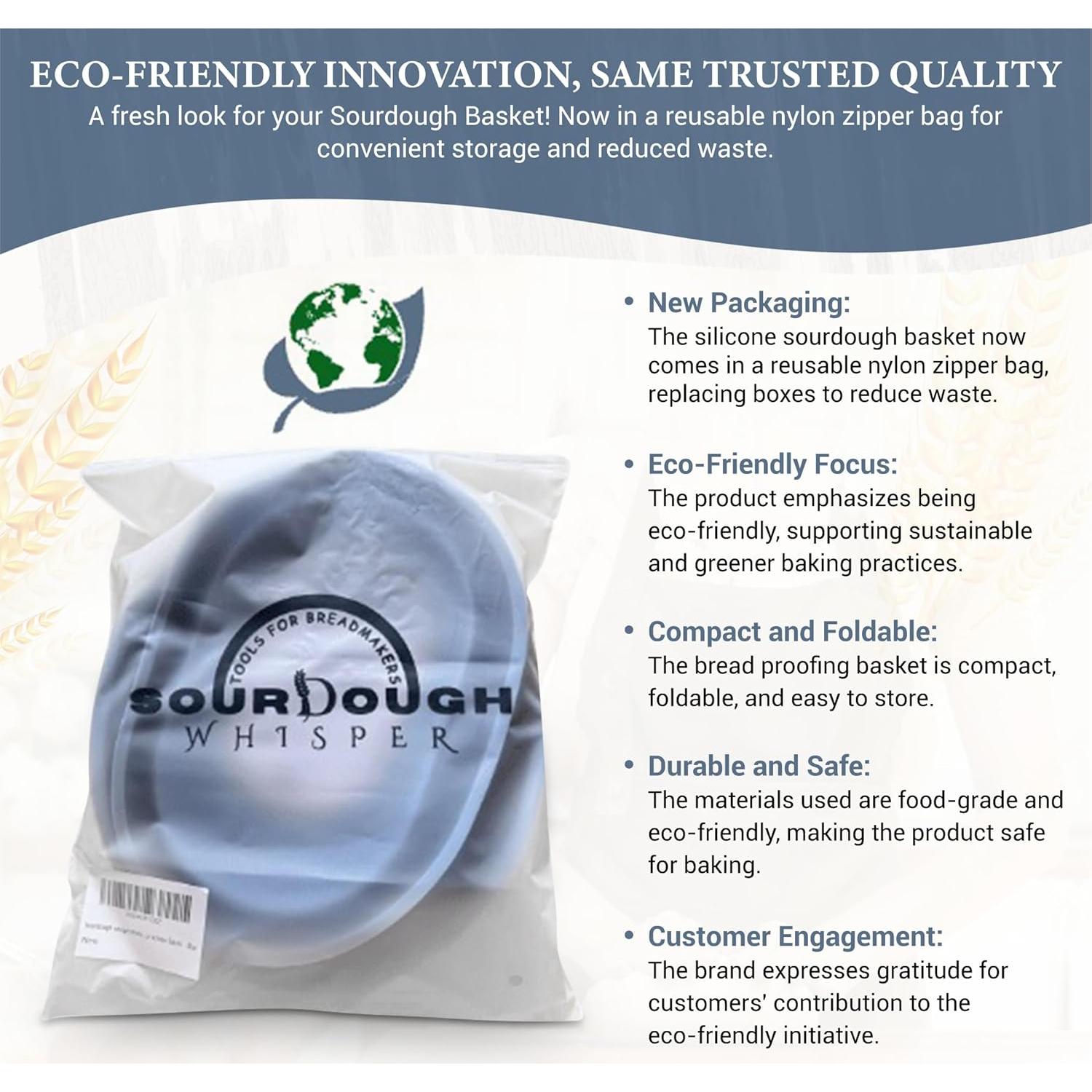 Cesta de Banneton de Silicona Sourdough Whisper 24.1 cm Azul