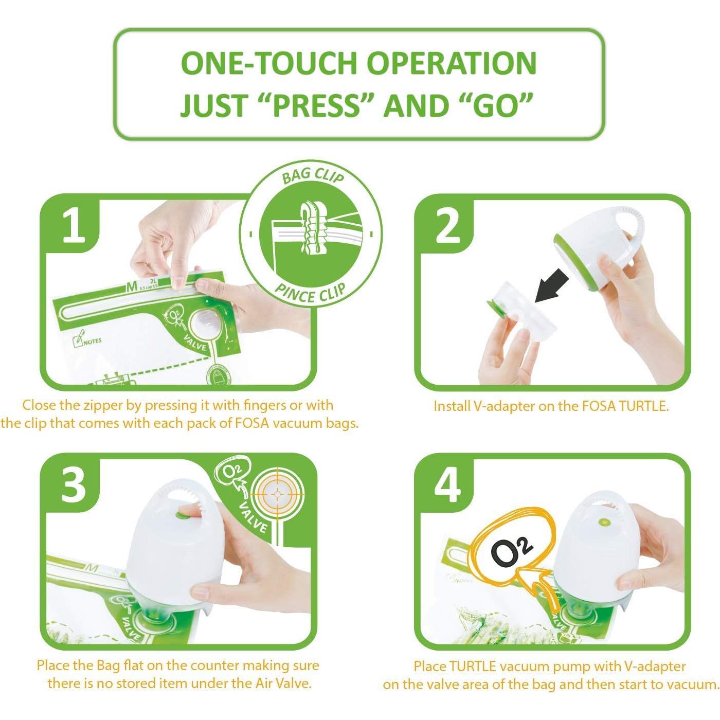 Bolsas de Almacenamiento al Vacío FOSA - 14 Piezas Reutilizables