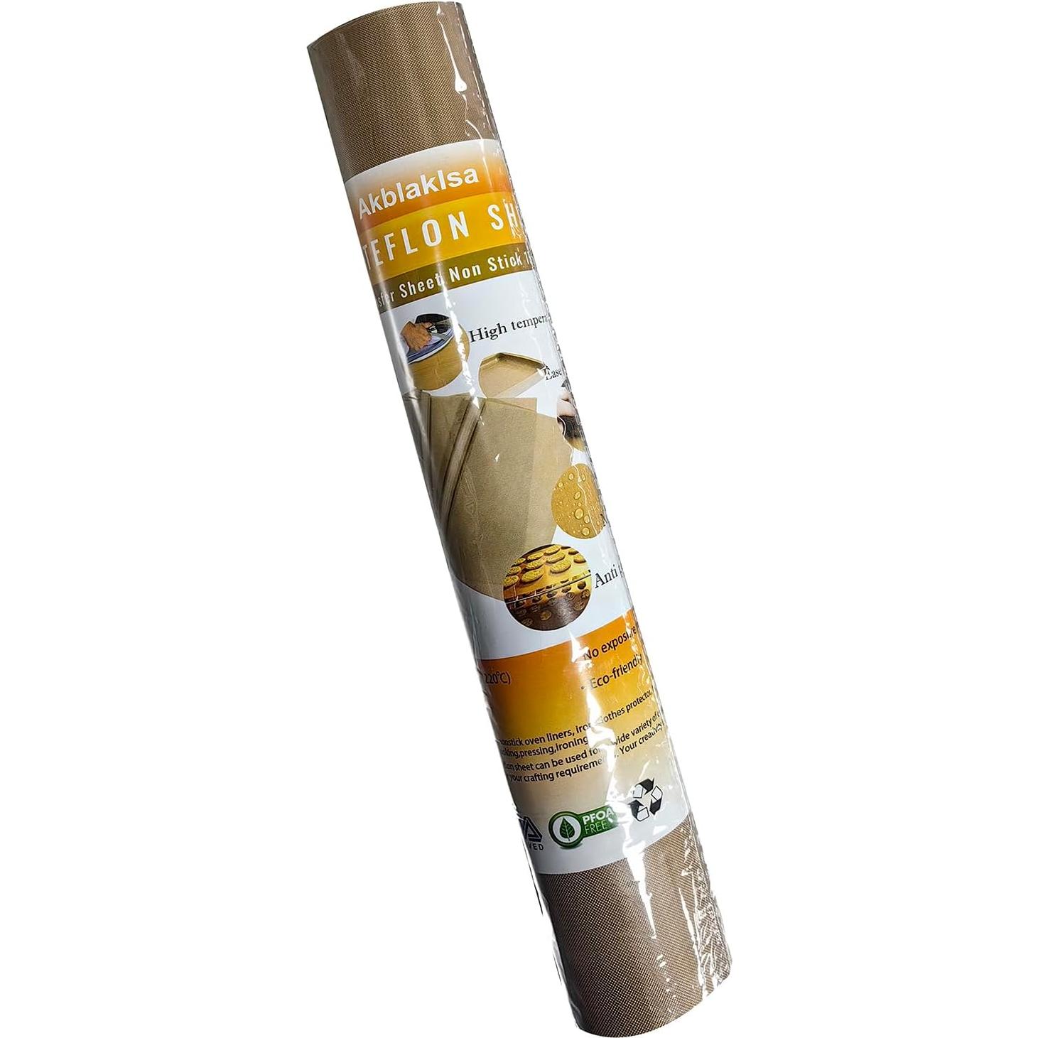 Paquete de 5 Hojas de Teflón Reutilizables 30.5x40.6 cm Akblaklsa