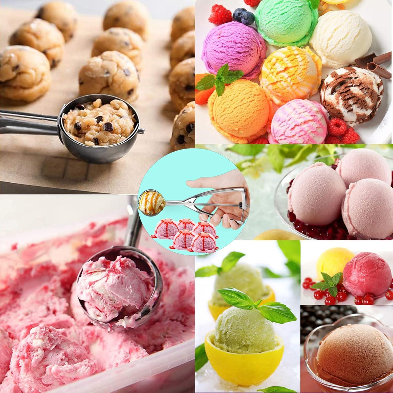 Juego de Cucharones para Galletas YQMYXG - 3 Tamaños Acero Inoxidable