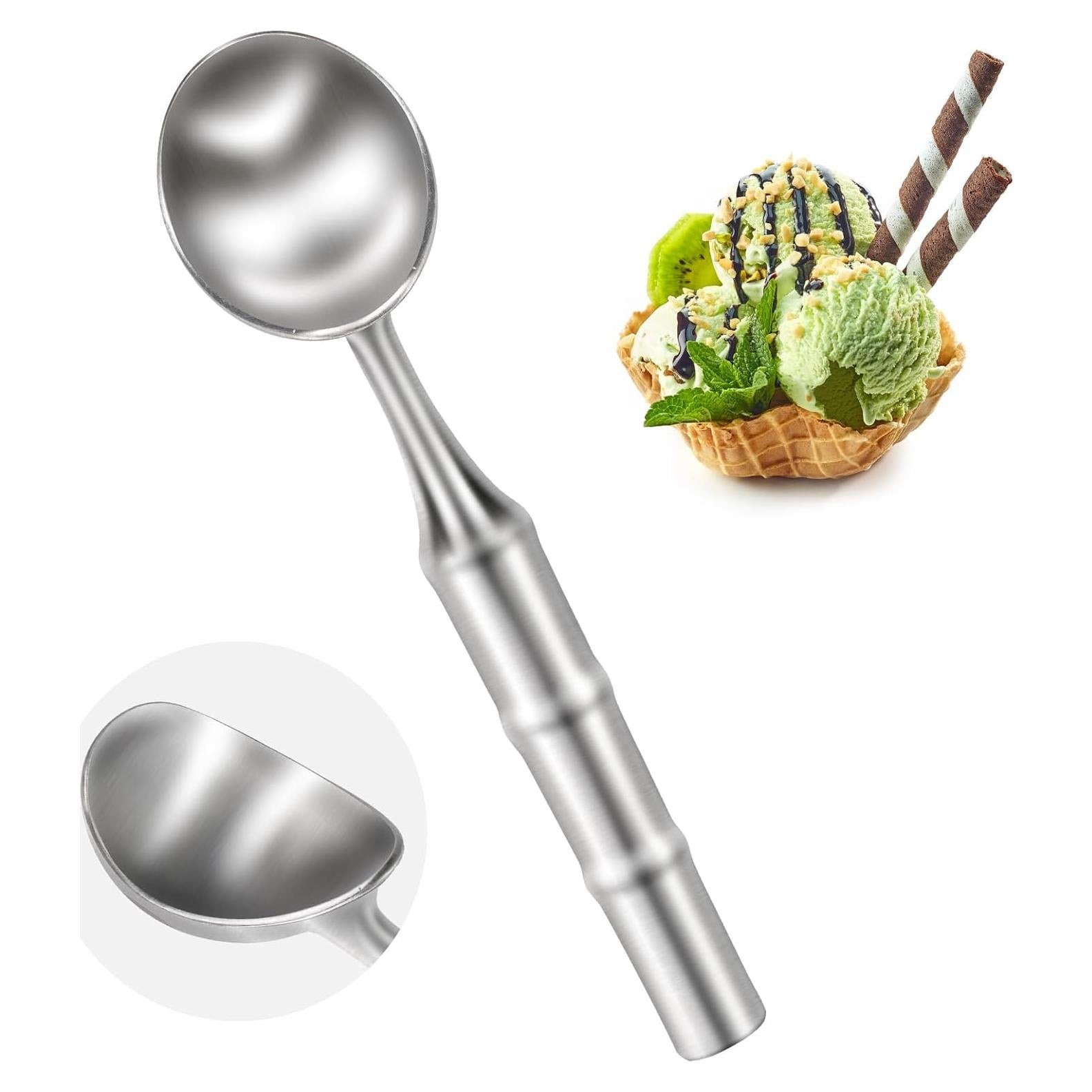 Cucharón de Helado Acero Inoxidable YueMiEco - Mango Ergonómico