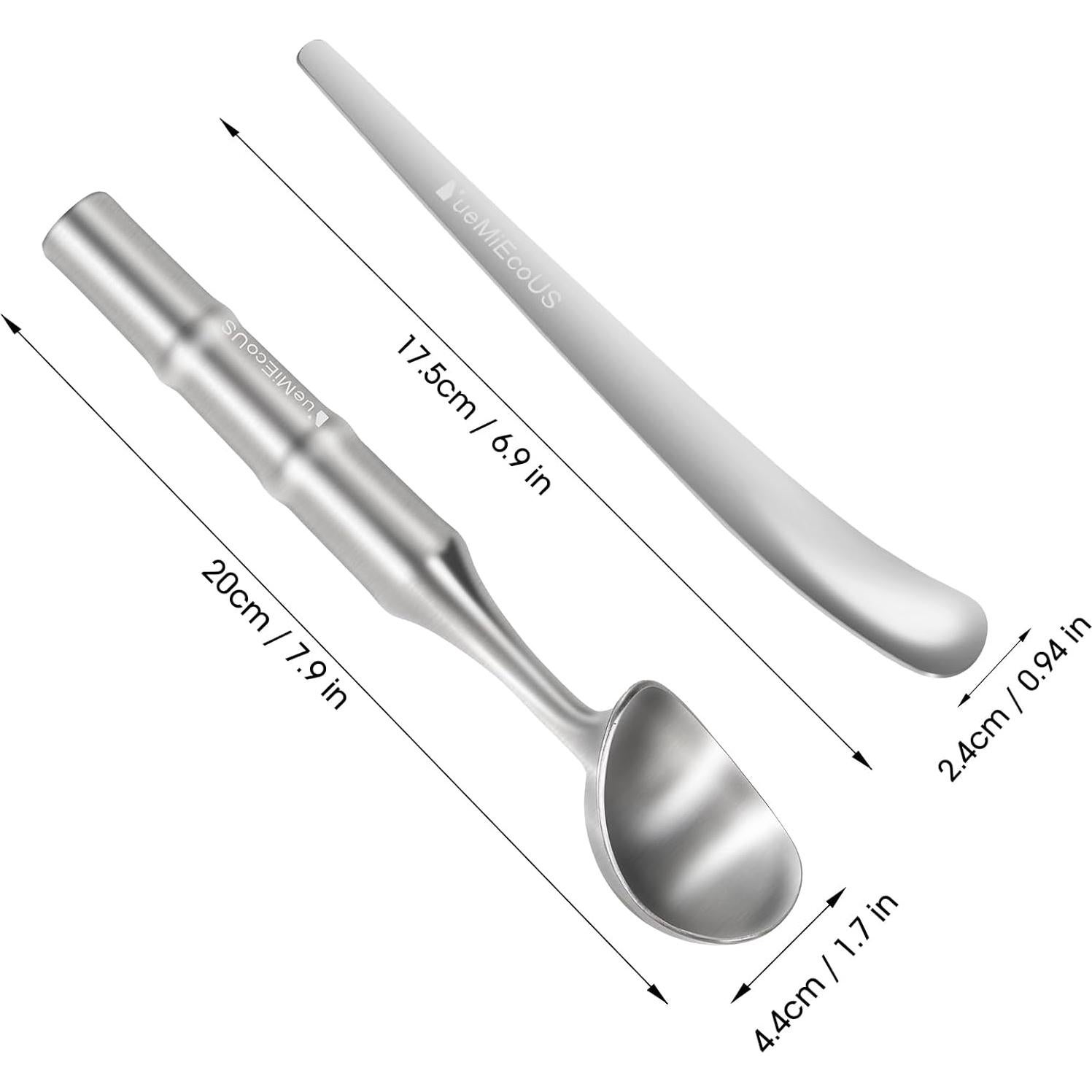 Cucharón de Helado Acero Inoxidable YueMiEco - Mango Ergonómico