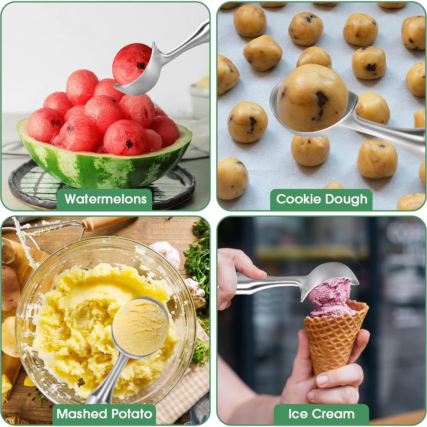 Cucharón de Helado Acero Inoxidable YueMiEco - Mango Ergonómico