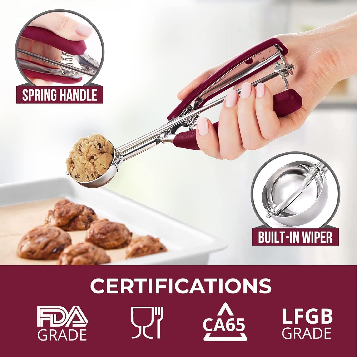 Set de Cucharones de Helado Vomurra 3PCS Acero Inoxidable