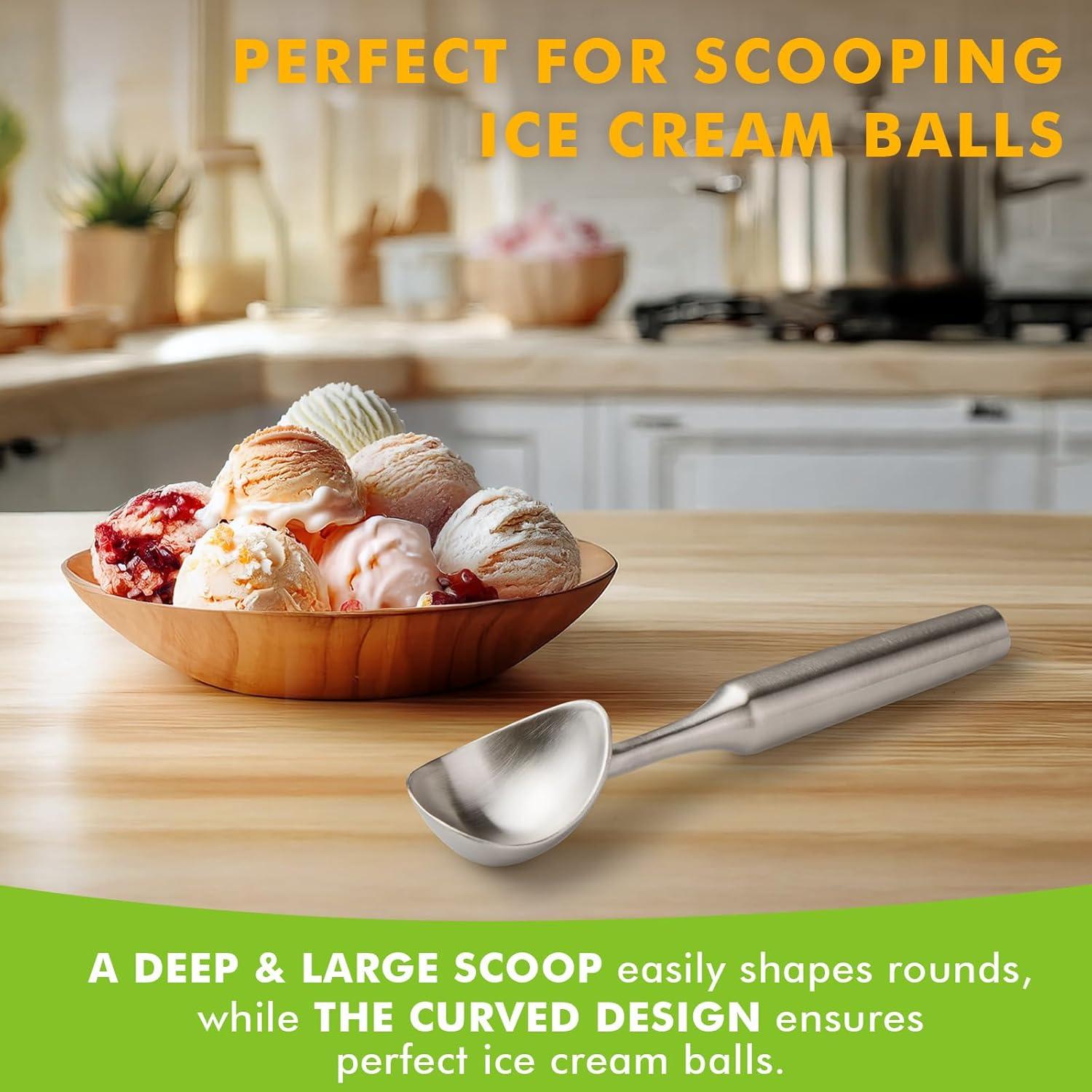 Cucharón de Helado Acero Inoxidable Saebye 158g Diseño Sin Costuras