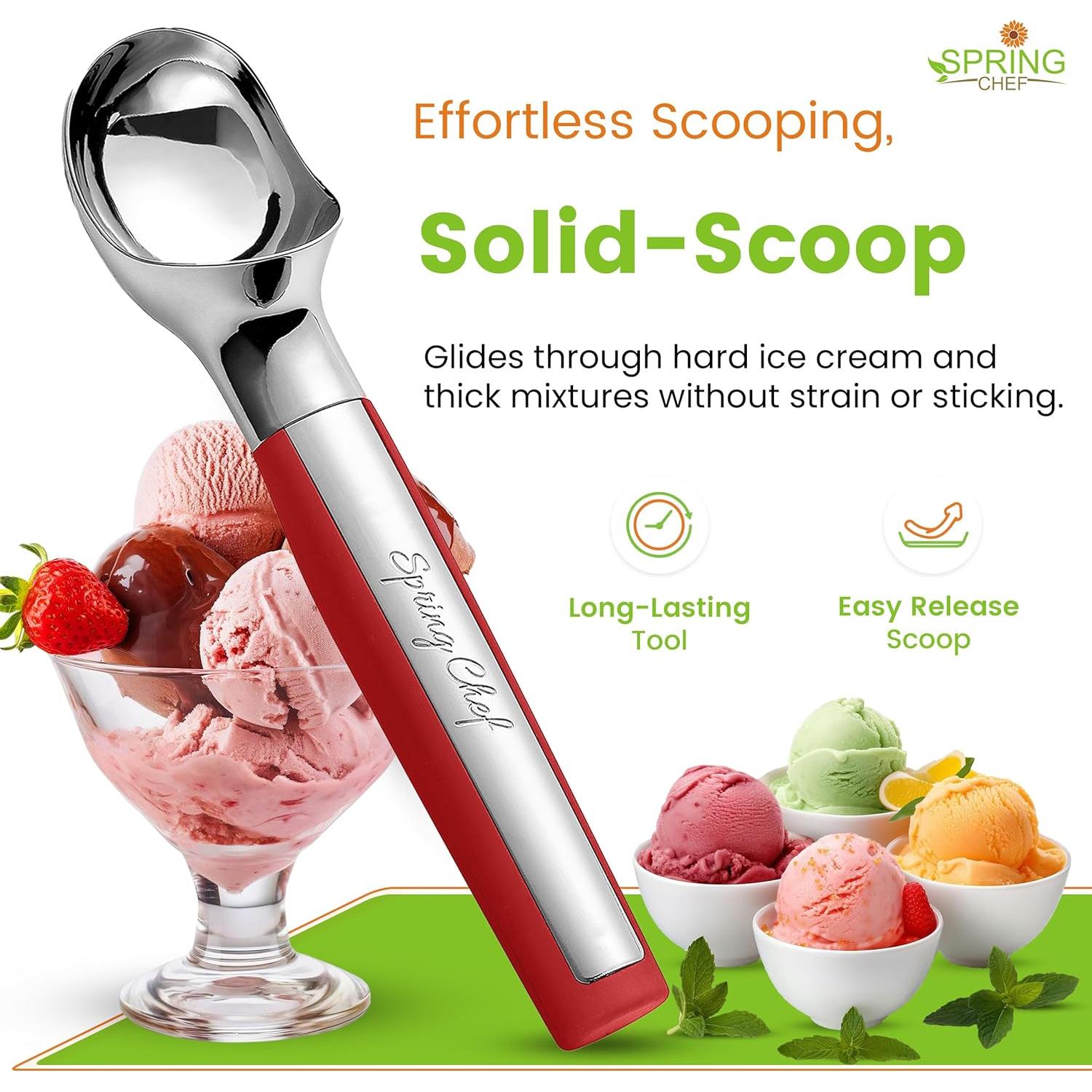 Cucharón de Helado Spring Chef - Profesional Rojo 204g