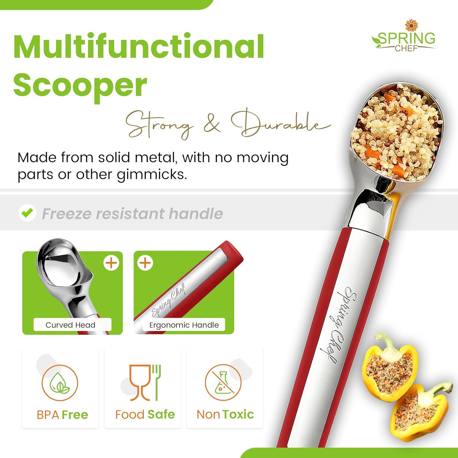 Cucharón de Helado Spring Chef - Profesional Rojo 204g