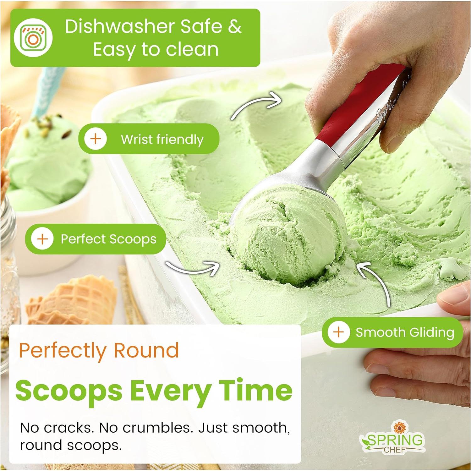 Cucharón de Helado Spring Chef - Profesional Rojo 204g