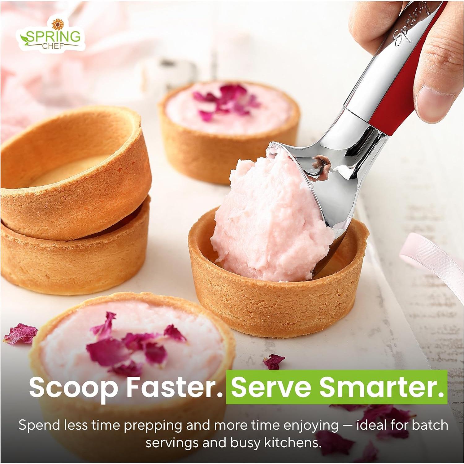 Cucharón de Helado Spring Chef - Profesional Rojo 204g