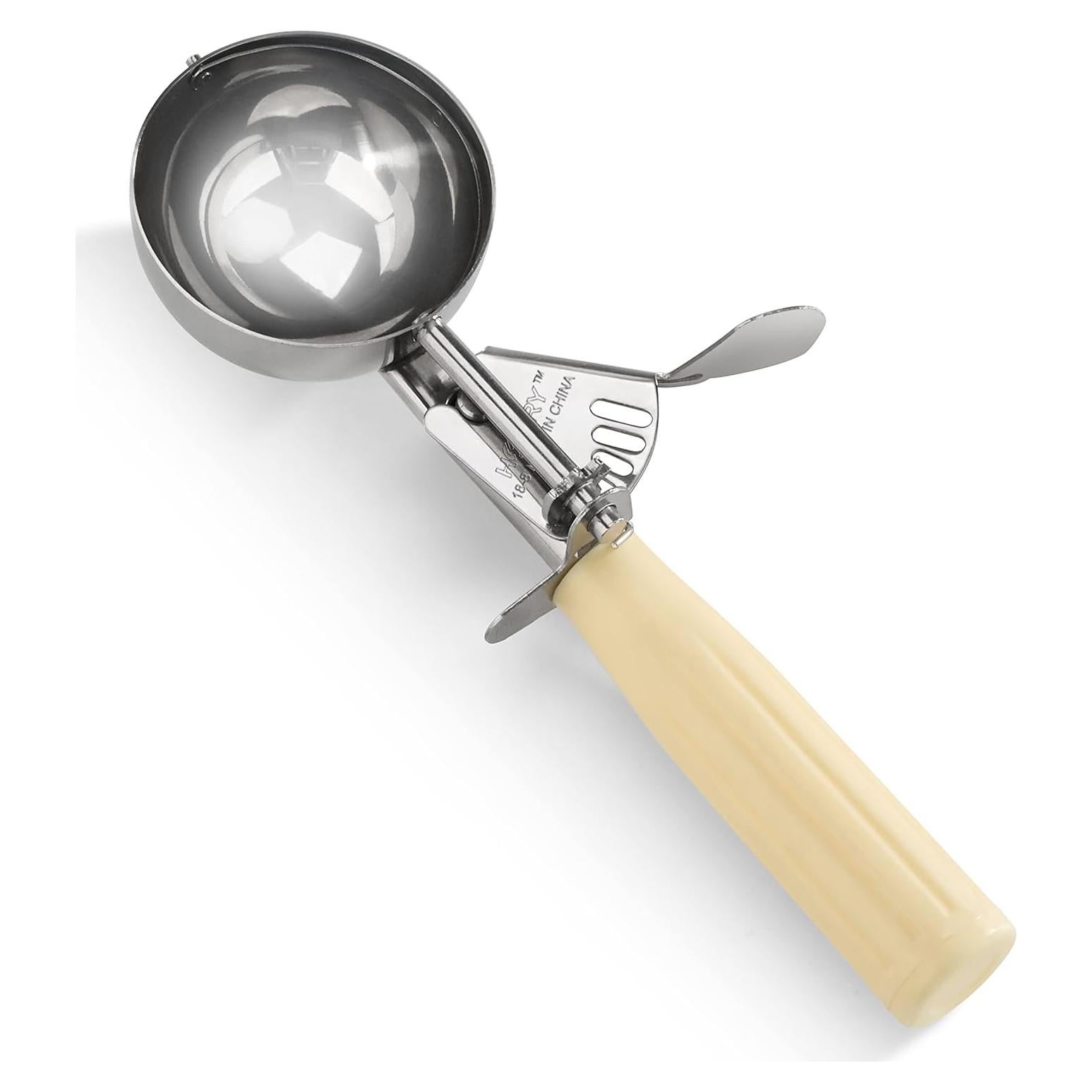 Cucharón de Porciones Ishphso Acero Inoxidable 2oz Mango Azul