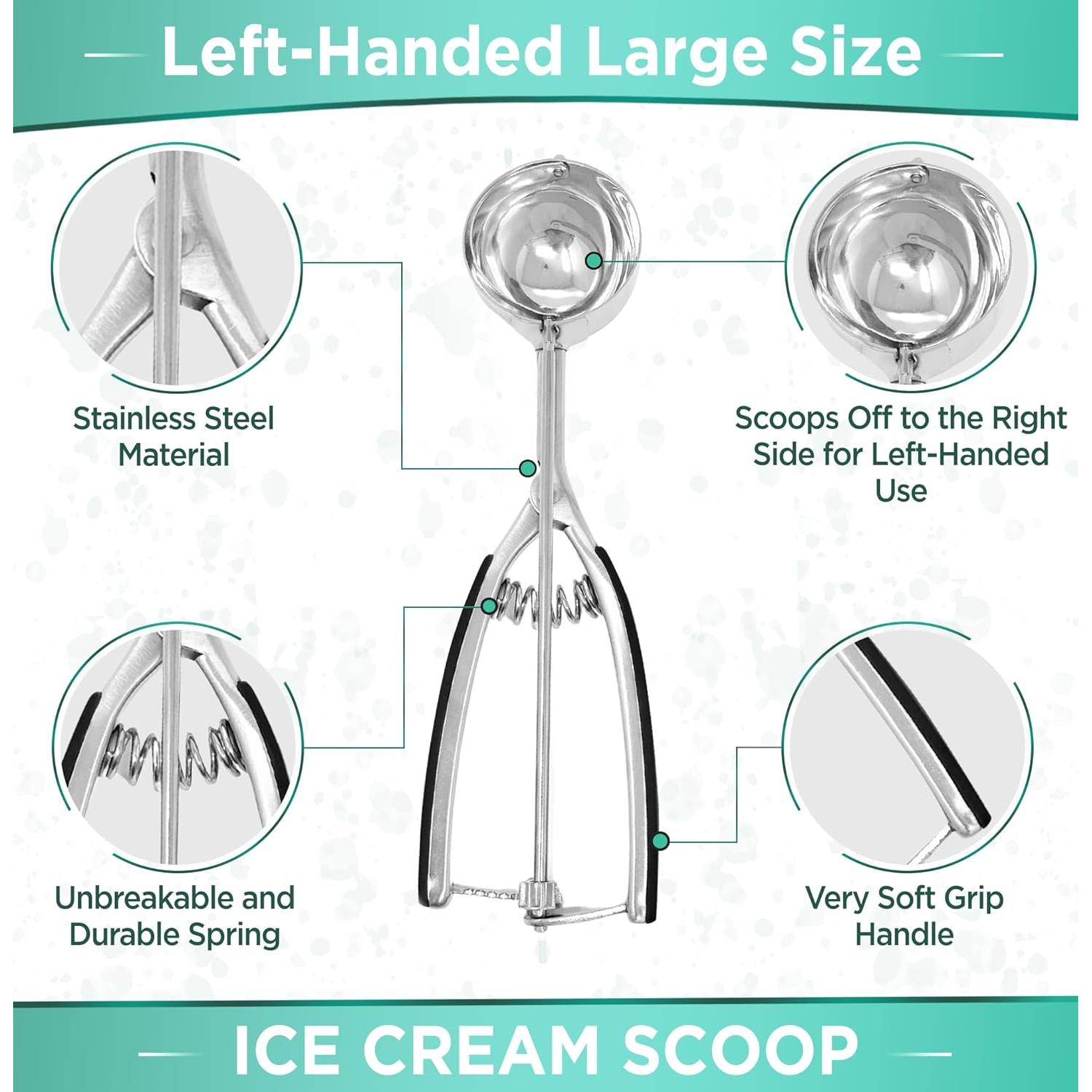 Cucharón de Helado para Zurdos Lefty's #20 1.5 OZ Acero Inoxidable