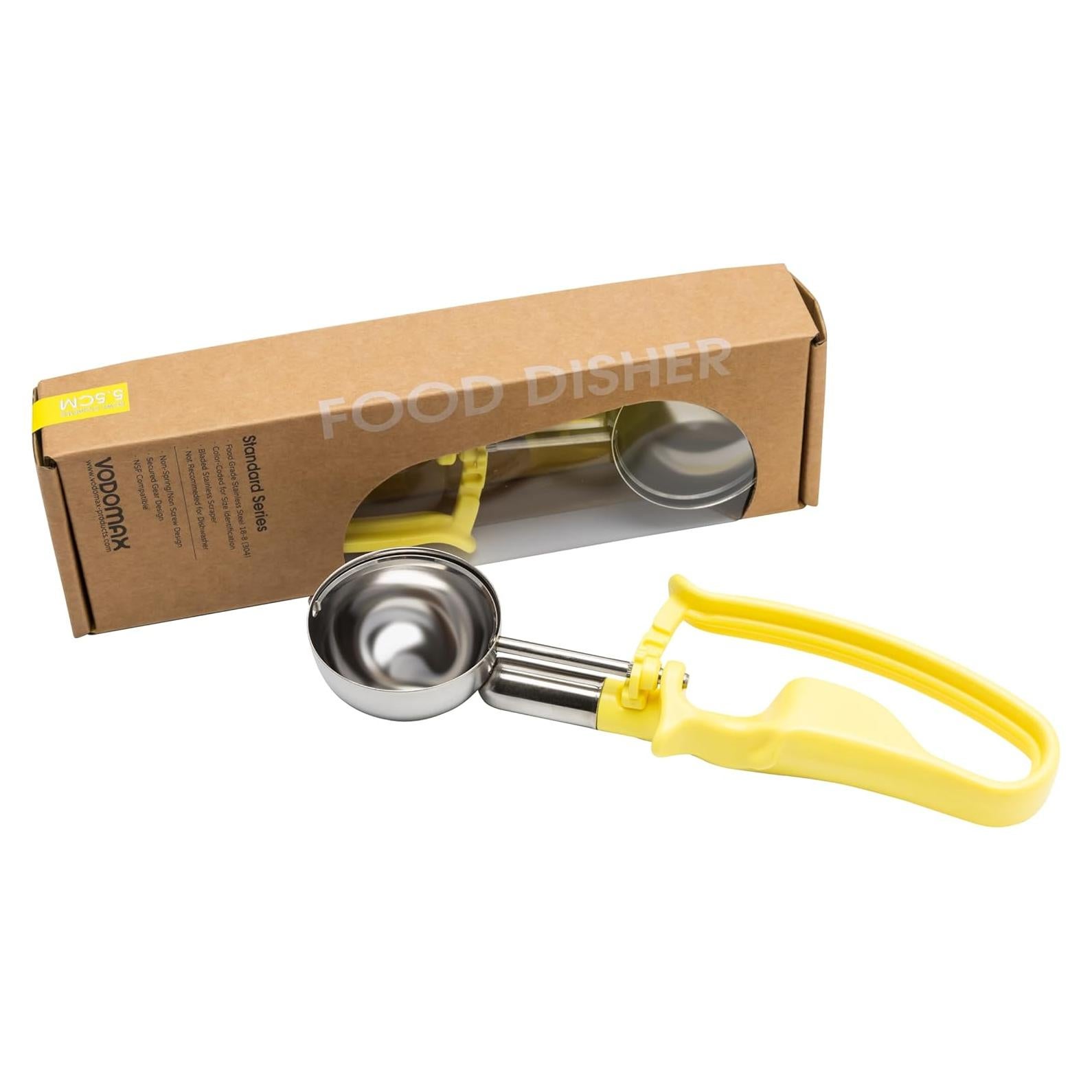 Cucharón Disher VODOMAX 20 Amarillo 150g Acero Inoxidable