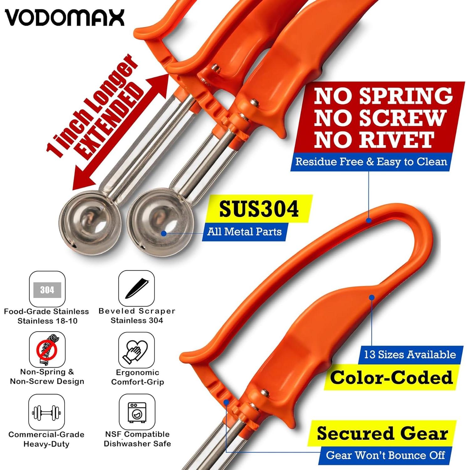 Cucharón Disher VODOMAX 20 Amarillo 150g Acero Inoxidable