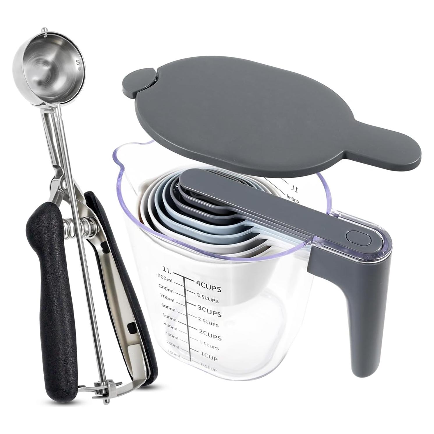 Juego de Tazas y Cucharas Medidoras 11 Piezas BPA Free