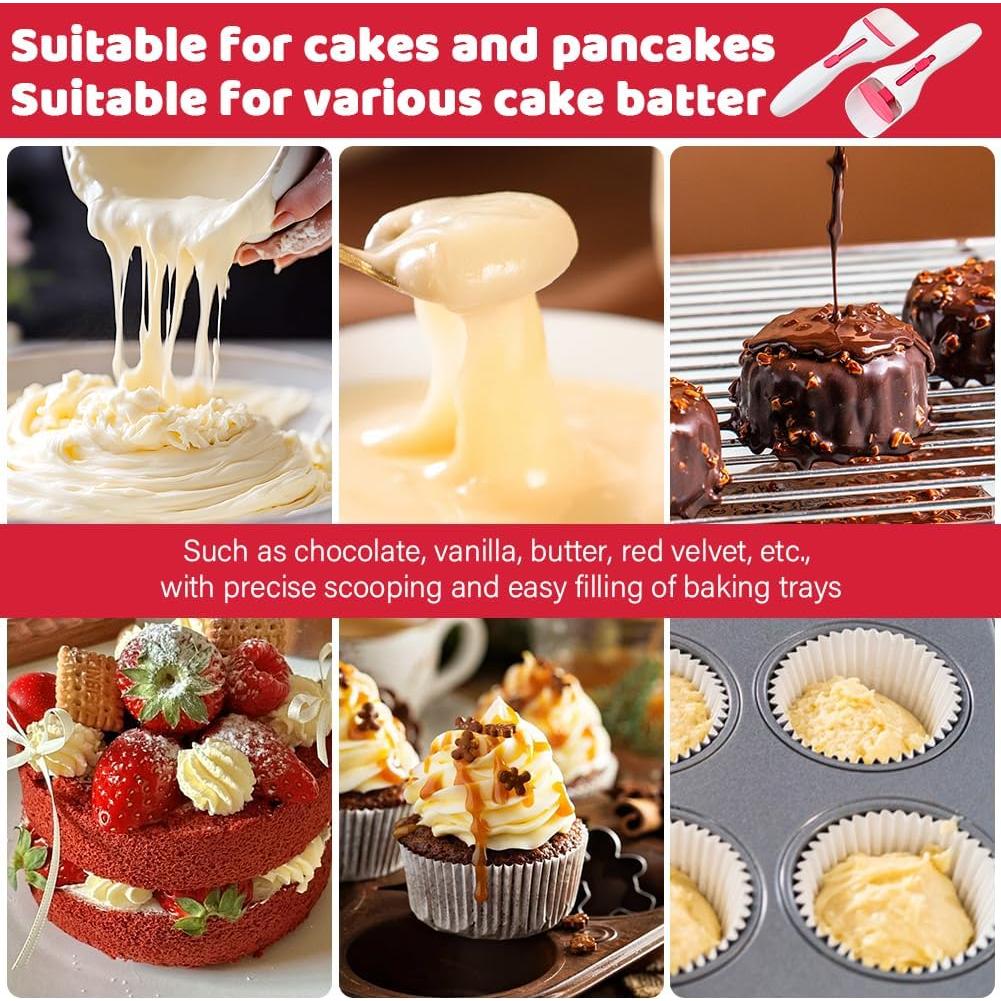 Dispensador de Masa para Cupcakes Restynic 2 Pcs Blanco