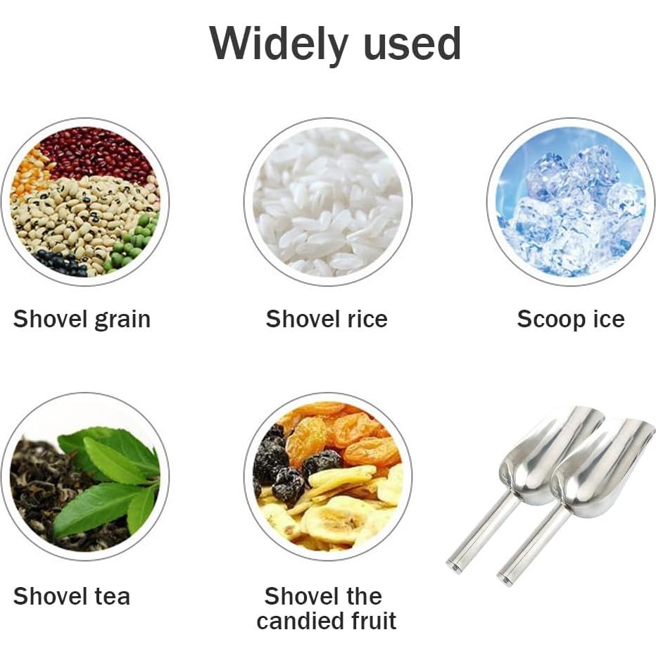 2 Cucharones de Hielo de Acero Inoxidable Saycker 20cm