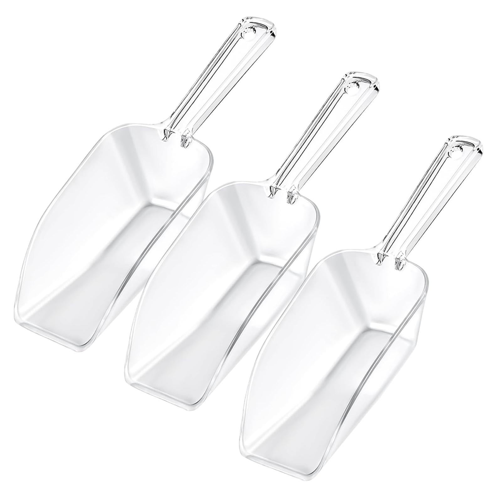 Juego de 3 cucharas de plástico transparente ONLYFU 19.05 cm