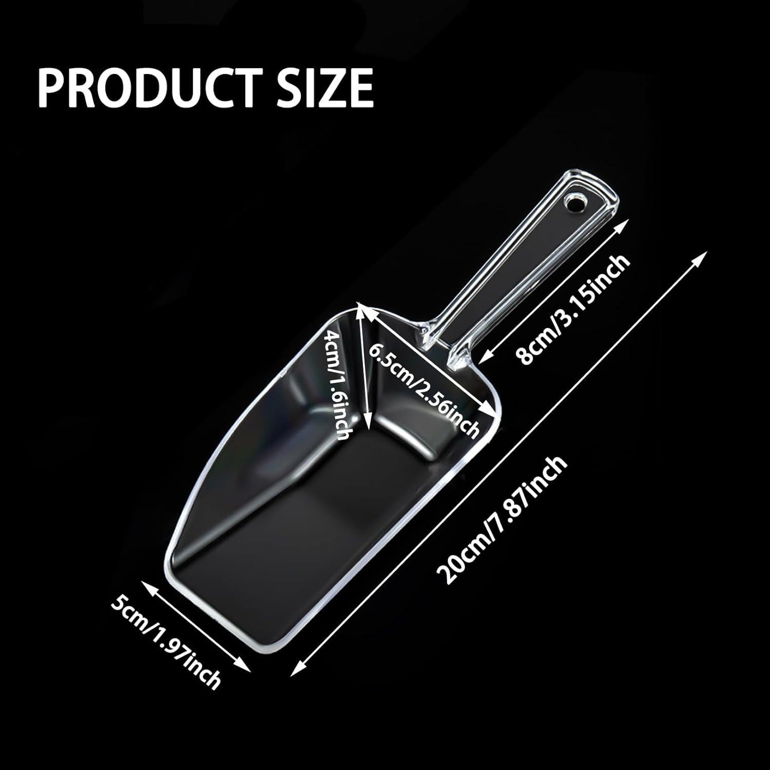 Juego de 3 cucharas de plástico transparente ONLYFU 19.05 cm