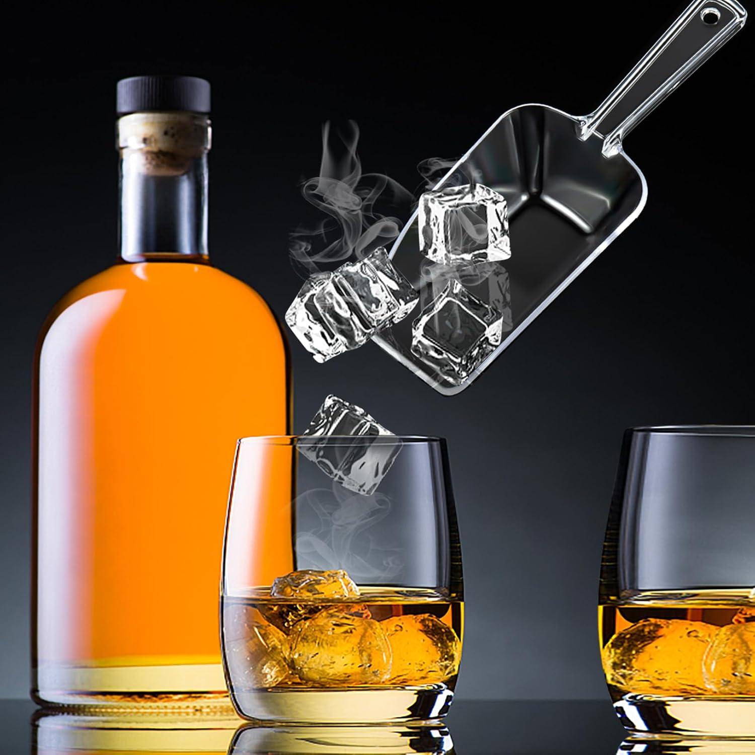 Juego de 3 cucharas de plástico transparente ONLYFU 19.05 cm