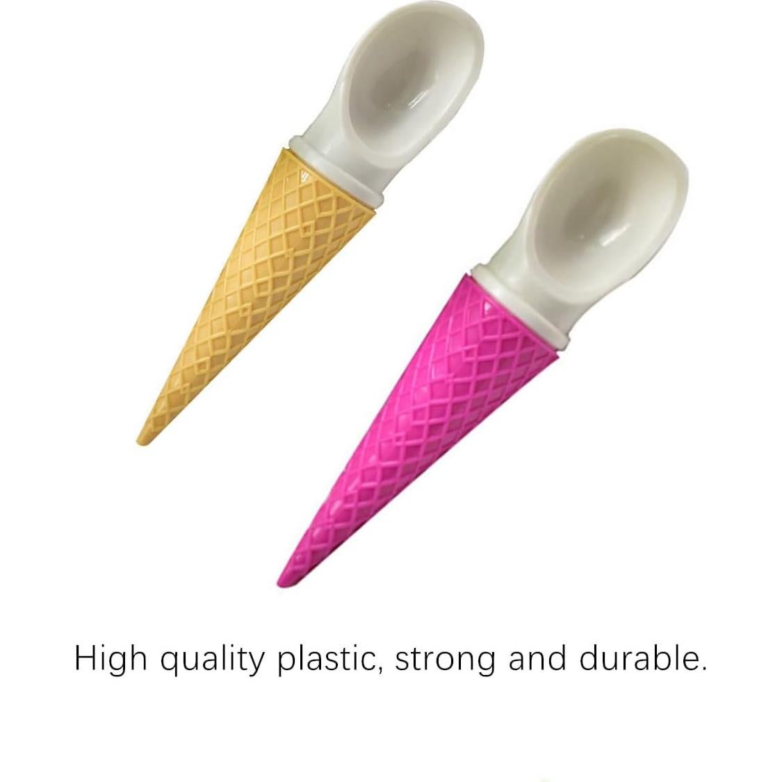 Cucharas de Helado en Forma de Cono Beetoo - 2PCS Plástico