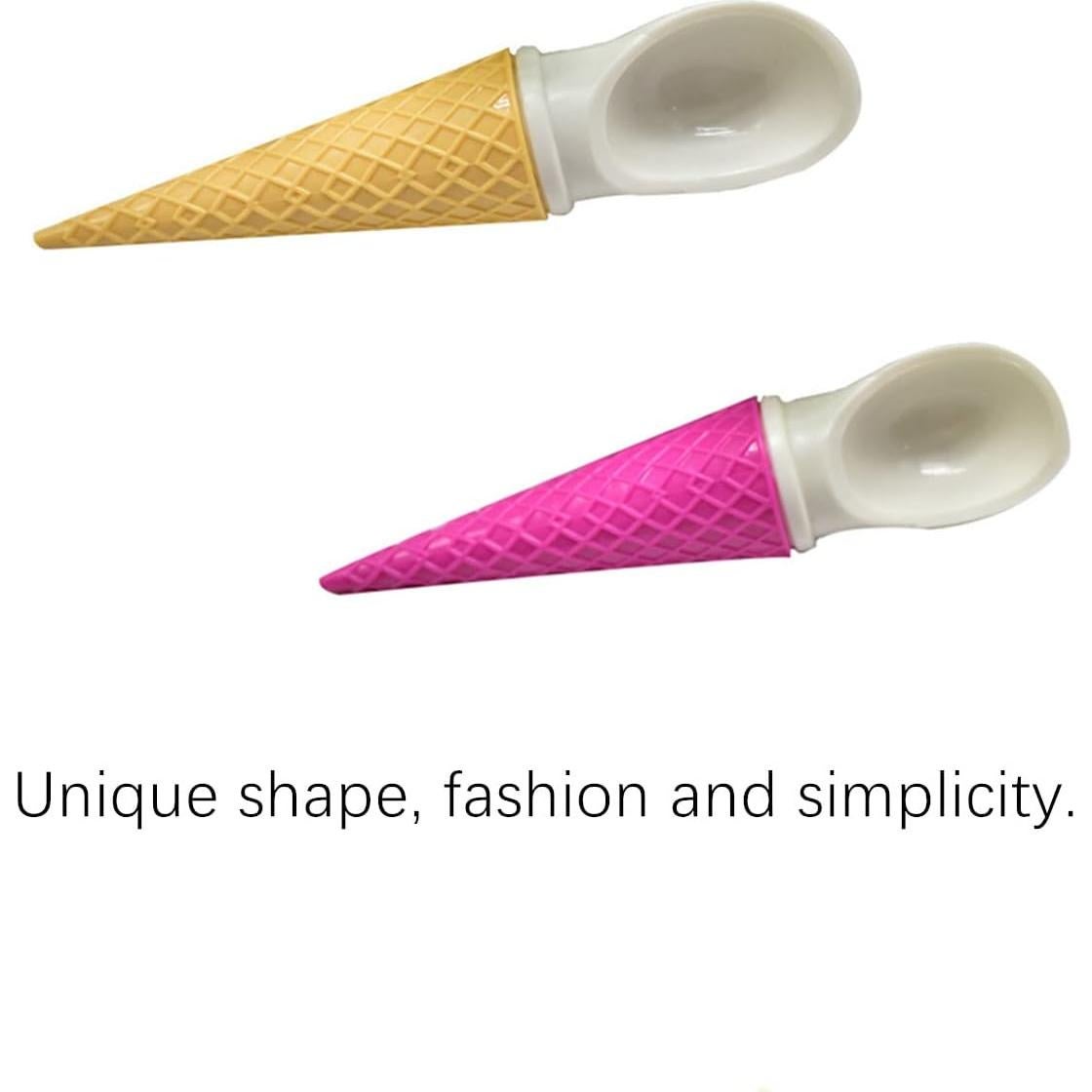 Cucharas de Helado en Forma de Cono Beetoo - 2PCS Plástico