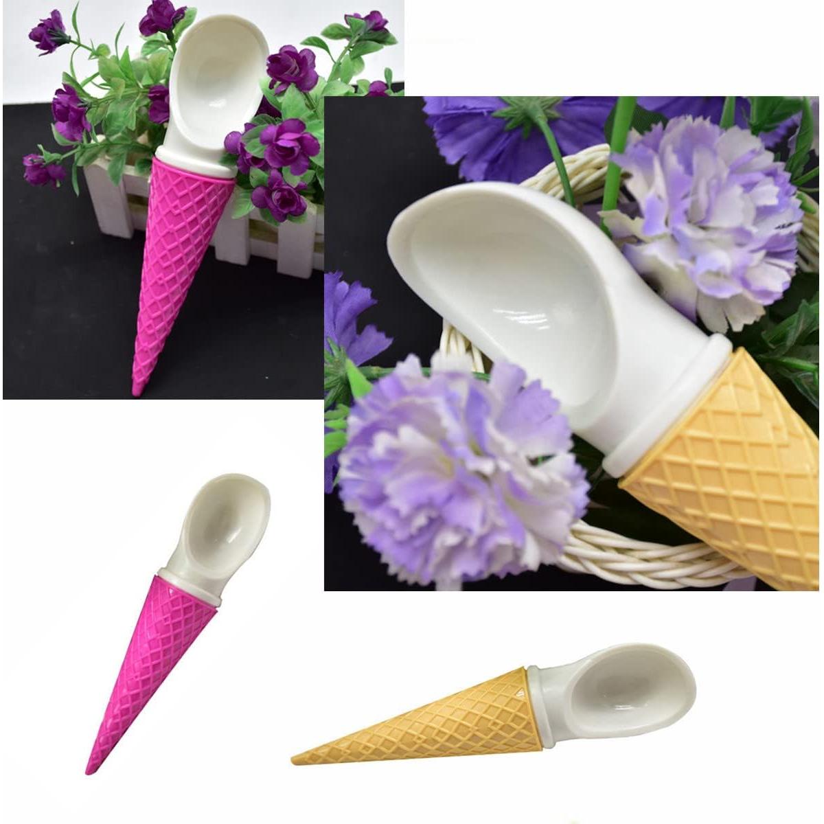 Cucharas de Helado en Forma de Cono Beetoo - 2PCS Plástico