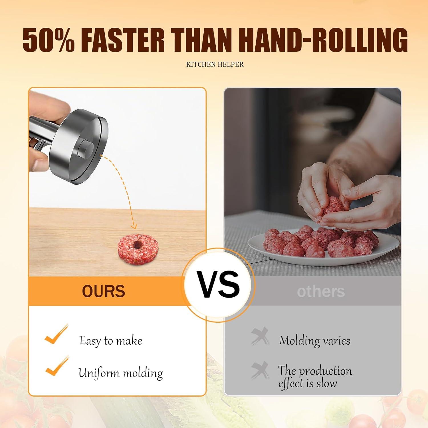 Prensa para Albóndigas de Acero Inoxidable Genérico 0.14 kg