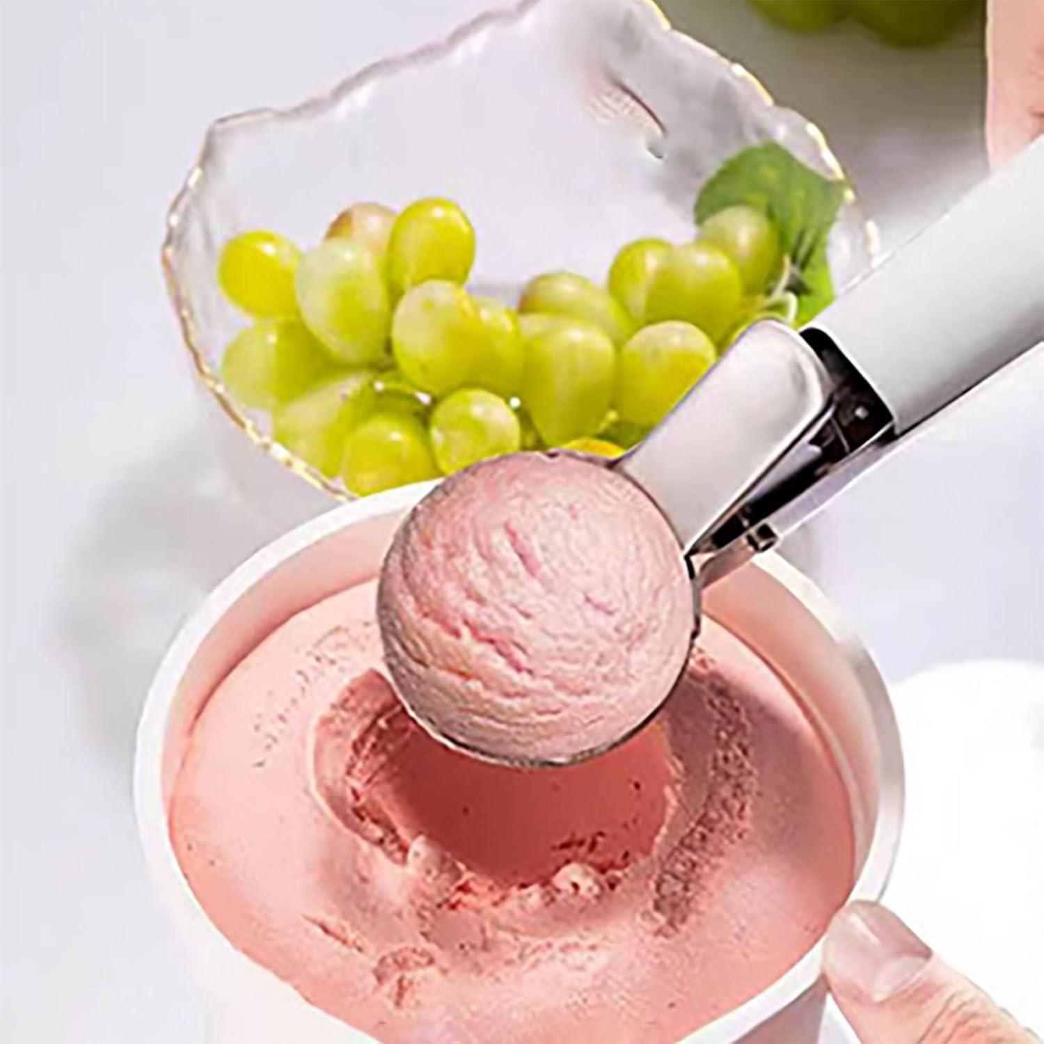 Cucharón de Helado FocusOnHome Acero Inoxidable Grande con Gatillo