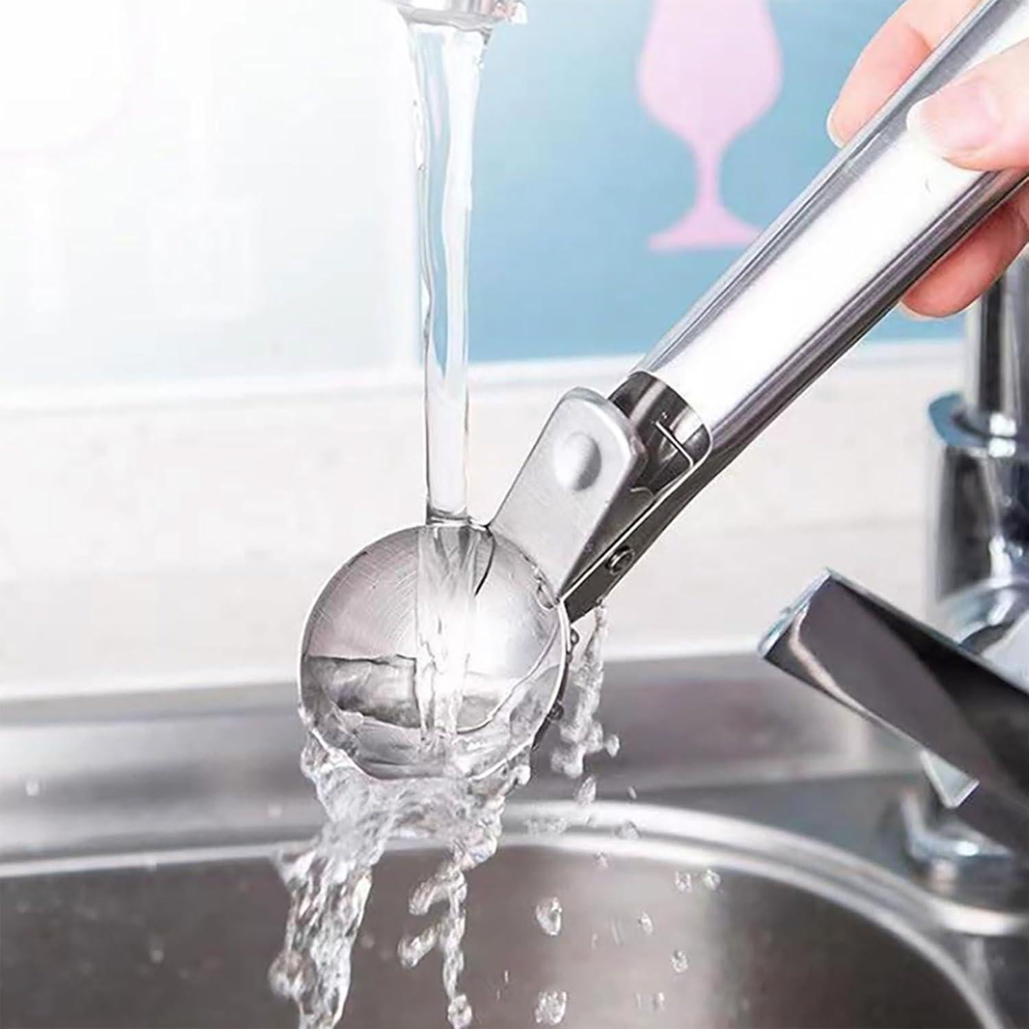 Cucharón de Helado FocusOnHome Acero Inoxidable Grande con Gatillo