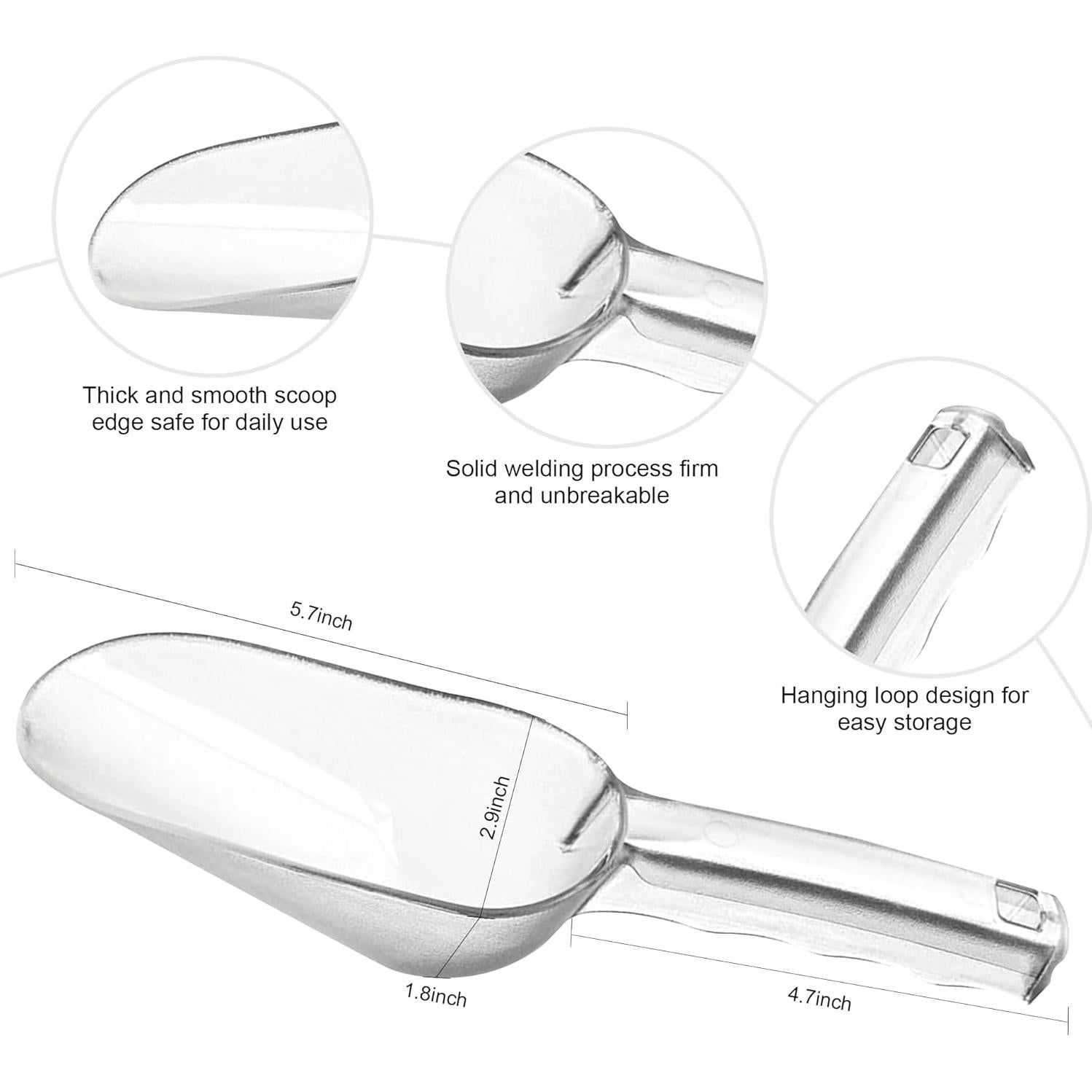 Cucharón de Plástico Transparente Alec 340 g - 3 Piezas