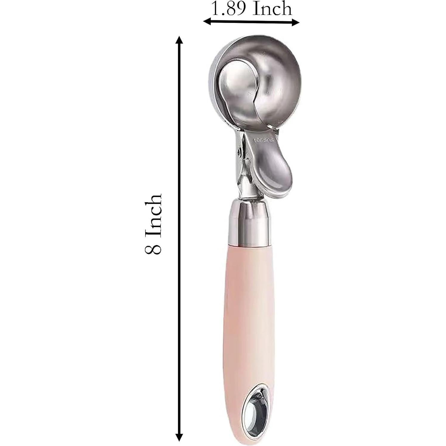 Cuchara para helado YIKANGHENG 20 cm acero inoxidable rosa