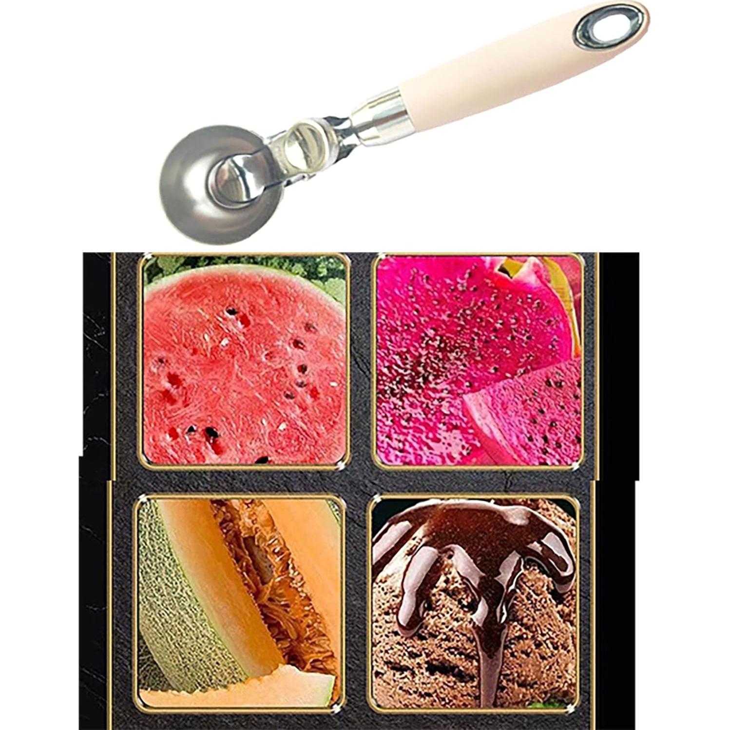 Cuchara para helado YIKANGHENG 20 cm acero inoxidable rosa