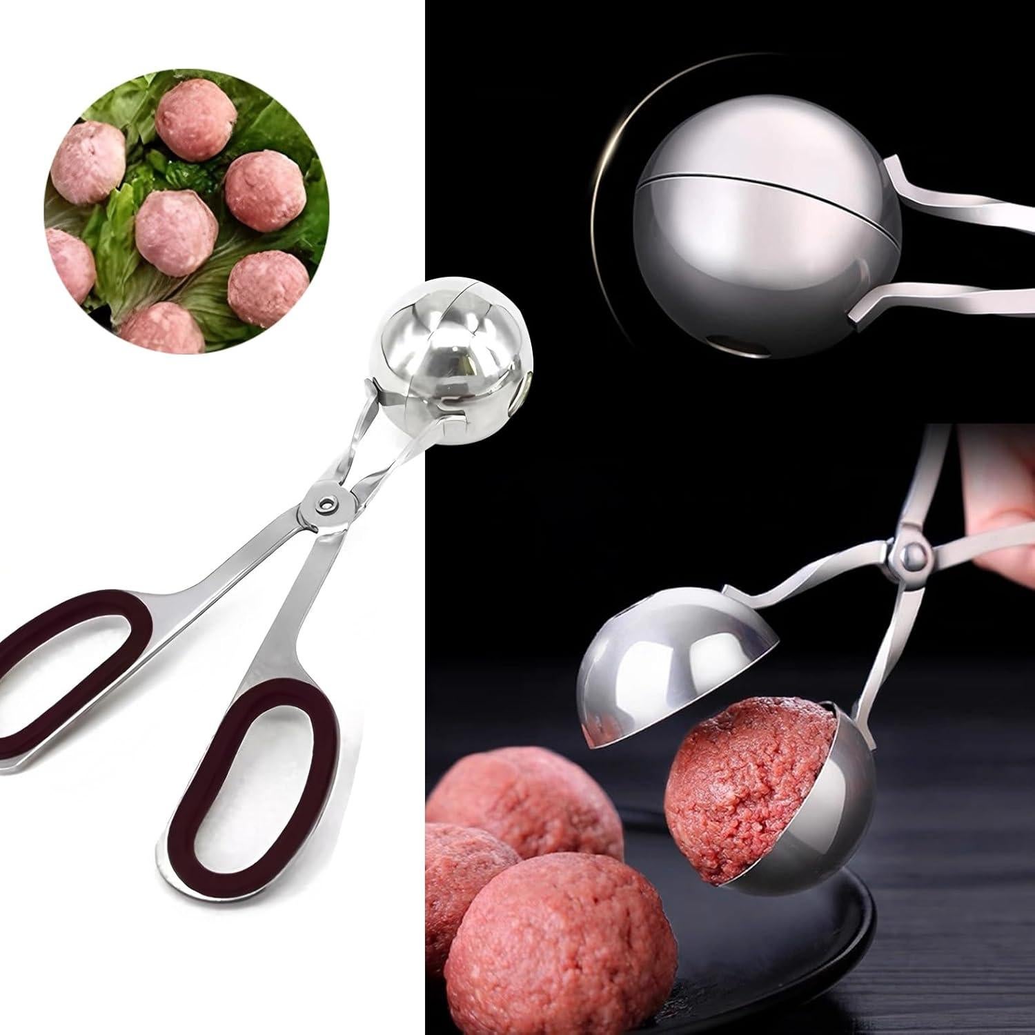 Juego de 2 Hacedores de Albóndigas Acero Inoxidable OYWOBET