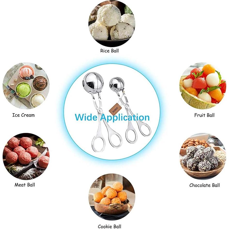 Formador de Albóndigas Acero Inoxidable Hniuyun 2 Piezas