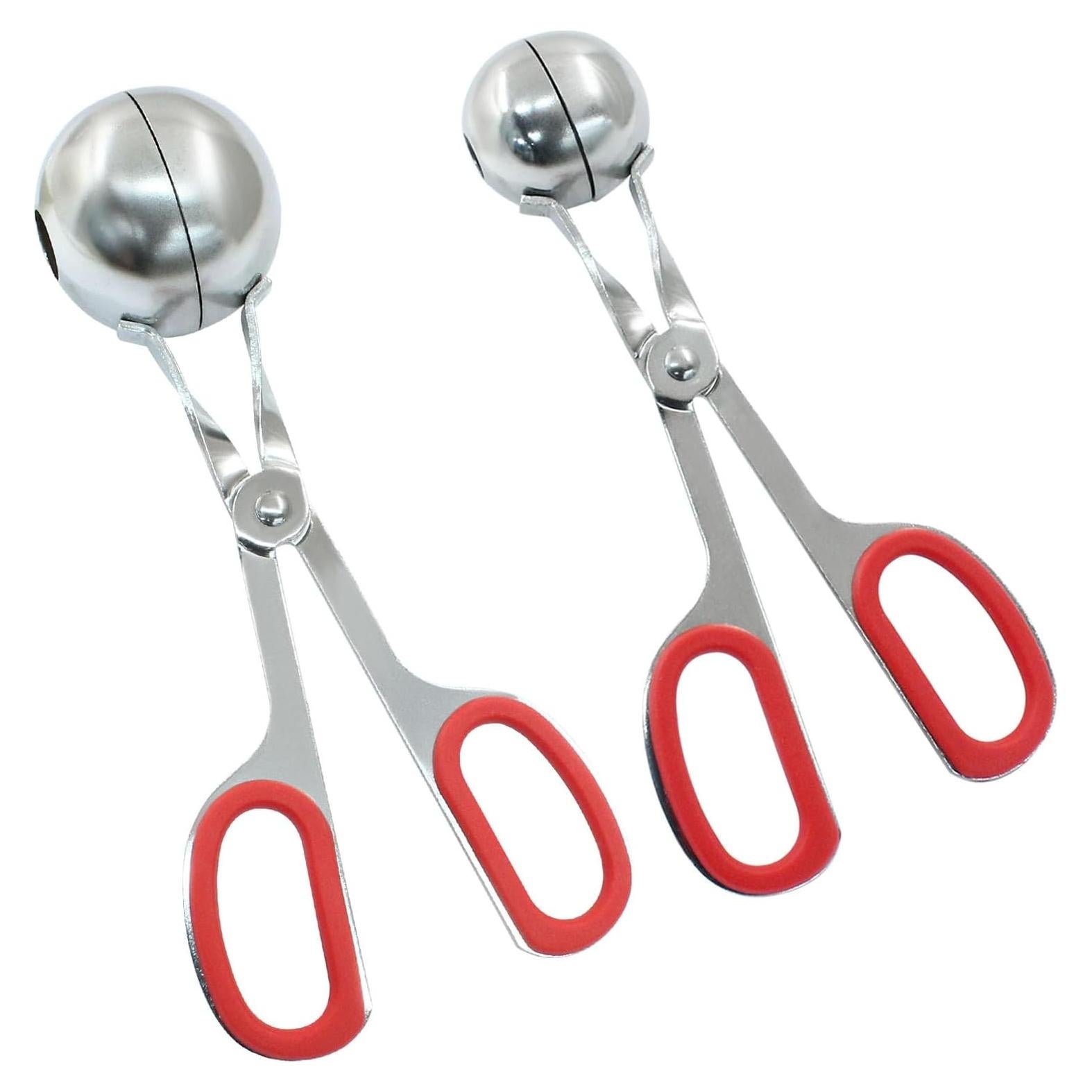 Creador de Albóndigas Auvotuis 2Pcs Acero Inoxidable Rojo