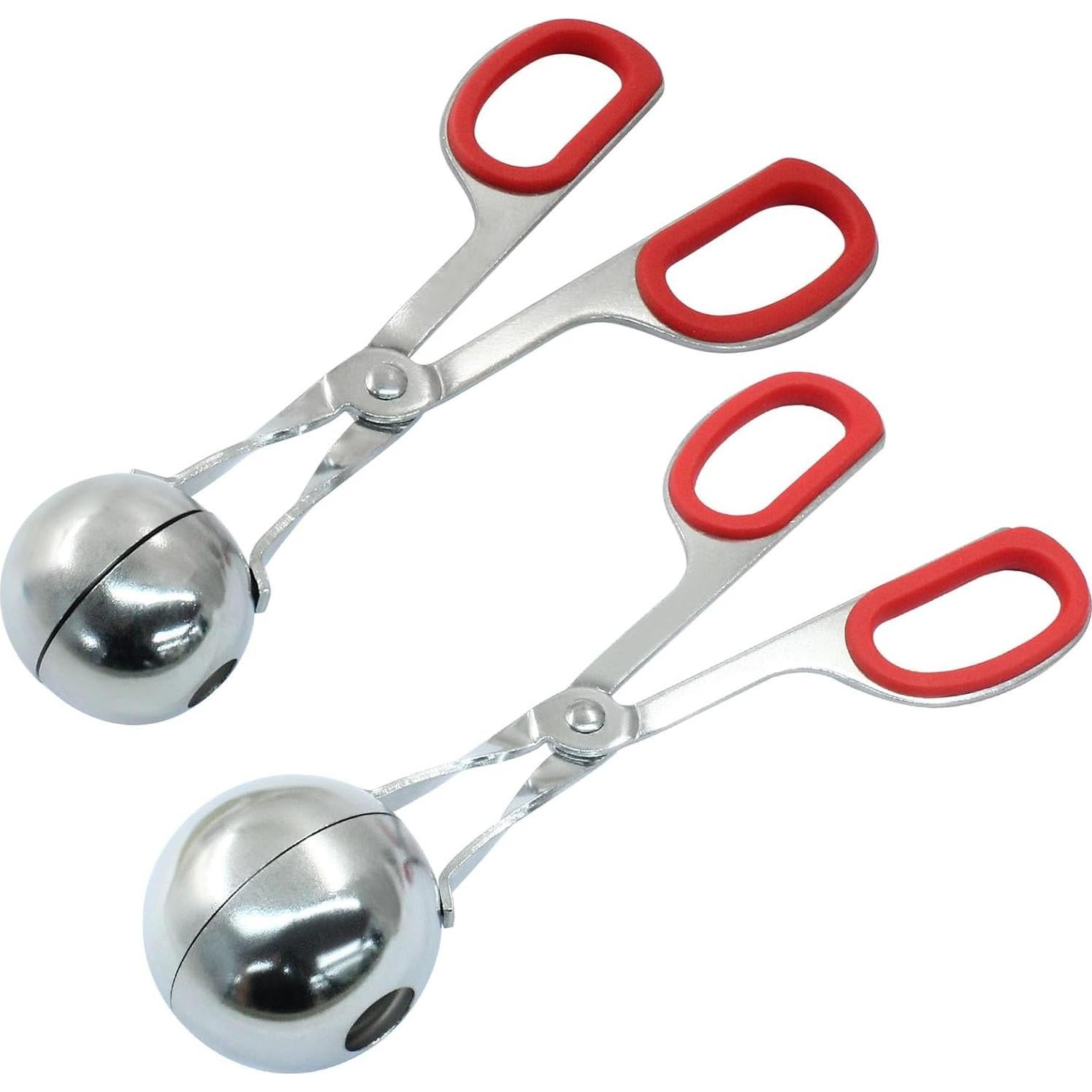 Creador de Albóndigas Auvotuis 2Pcs Acero Inoxidable Rojo
