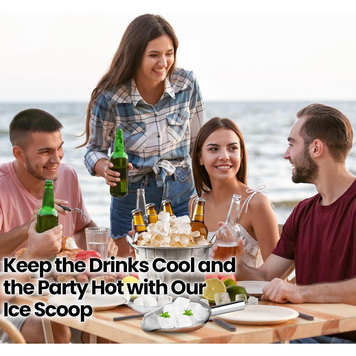 Cucharón de Acero Inoxidable OLESBUR 12oz Apto Lavavajillas