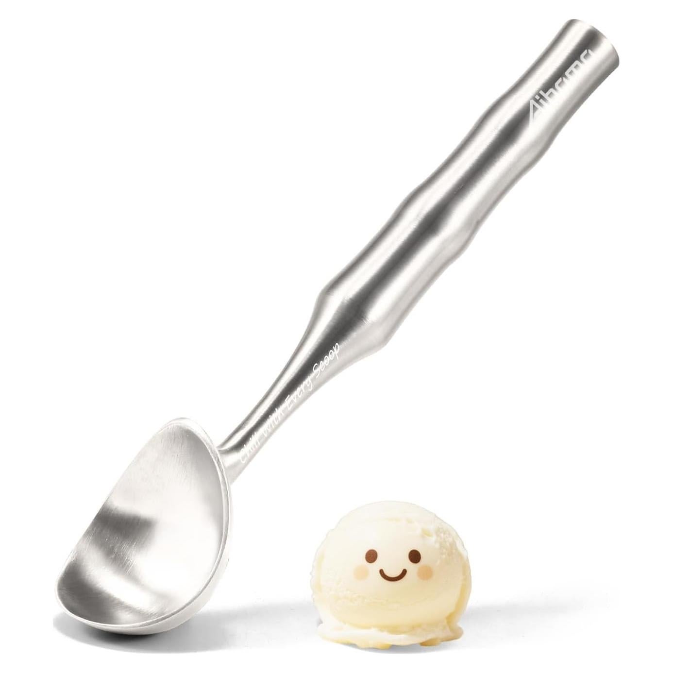 Cucharón de Helado Aihomo Acero Inoxidable 304 Antideslizante