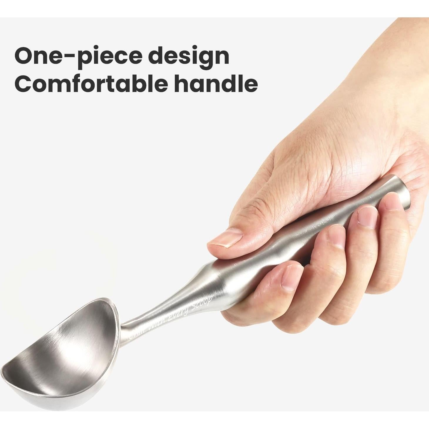 Cucharón de Helado Aihomo Acero Inoxidable 304 Antideslizante