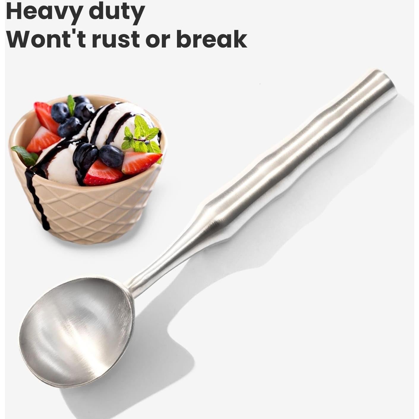 Cucharón de Helado Aihomo Acero Inoxidable 304 Antideslizante