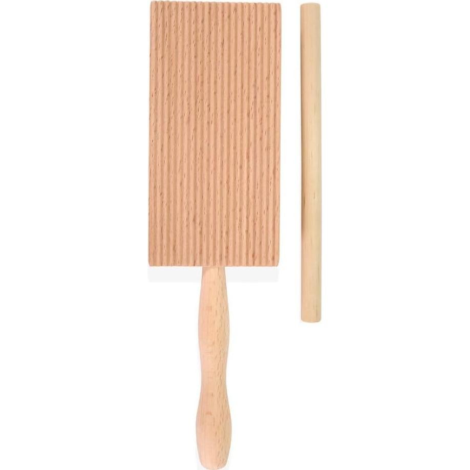 Tabla de Gnocchi Gaiklia con Rodillo y Paleta de Madera