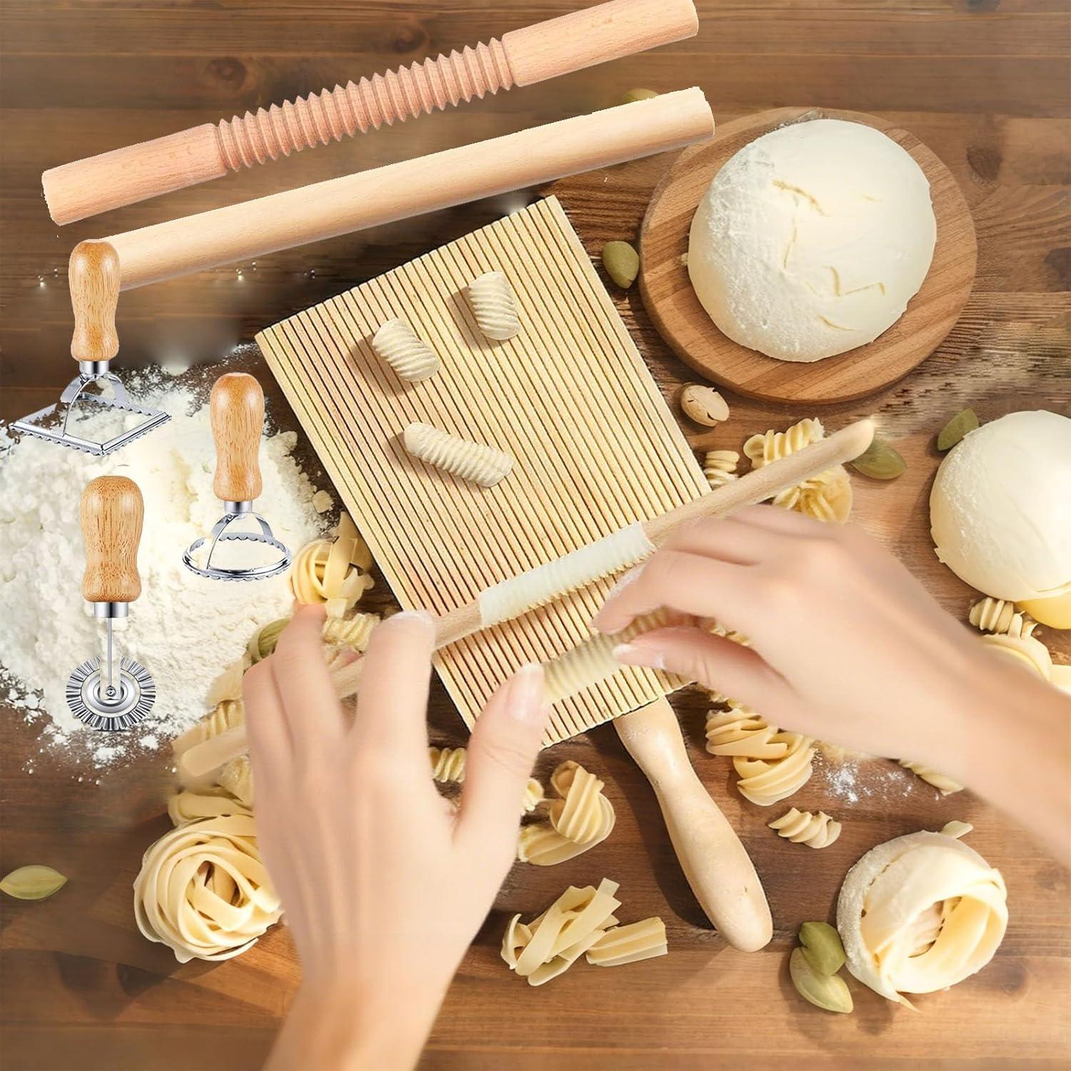 Kit de Herramientas para Hacer Pasta DthwagfL - 7 Piezas de Madera