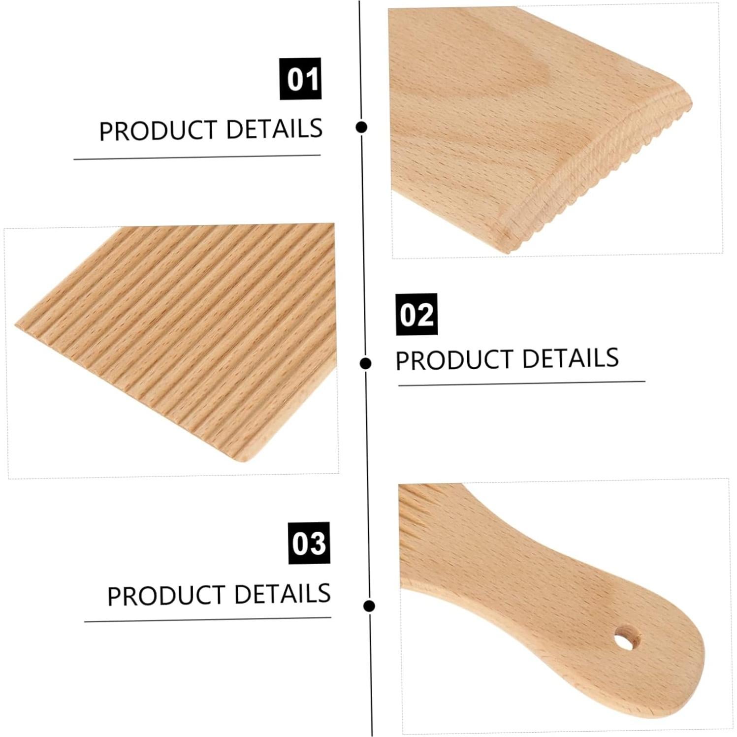 Tabla de Pasta de Madera LIFKOME 24x7cm para Gnocchi y Espaguetis